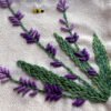 Lavender embroidered pen case