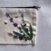 Lavender embroidered pen case