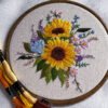 Sunflower bouquet embroidery hoop🌻