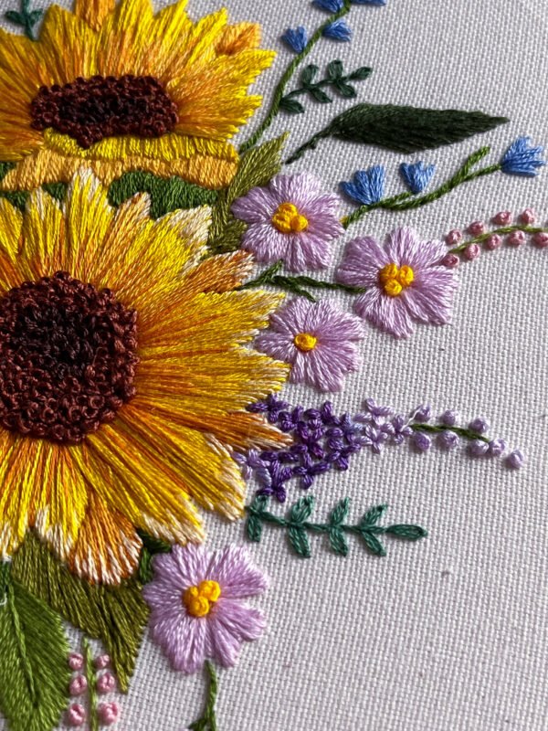 IMG_4969 Sunflower bouquet embroidery hoop🌻