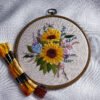 Sunflower bouquet embroidery hoop🌻