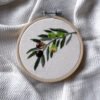 Olive branch embroidery hoop 🫒