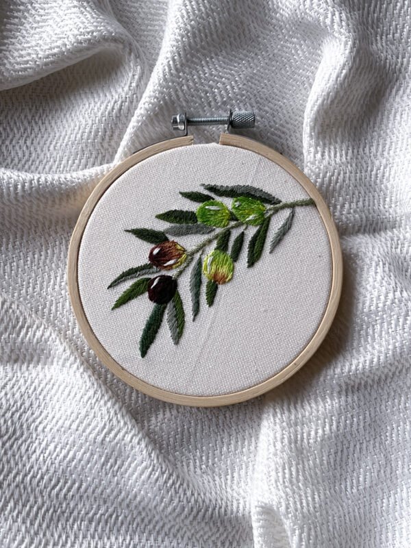 Olive branch embroidery hoop 01 Olive branch embroidery hoop 🫒