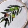 Olive branch embroidery hoop 🫒