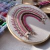 Pink rainbow embroidery hoop 🌈