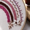 Pink rainbow embroidery hoop 🌈