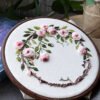 Pink roses embroidery hoop🌸