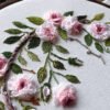 Pink roses embroidery hoop🌸