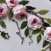 Pink roses embroidery hoop🌸