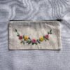 Floral embroidred pen case