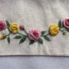 Floral embroidred pen case